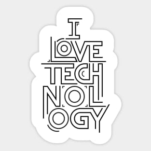 I Love Technology Sticker